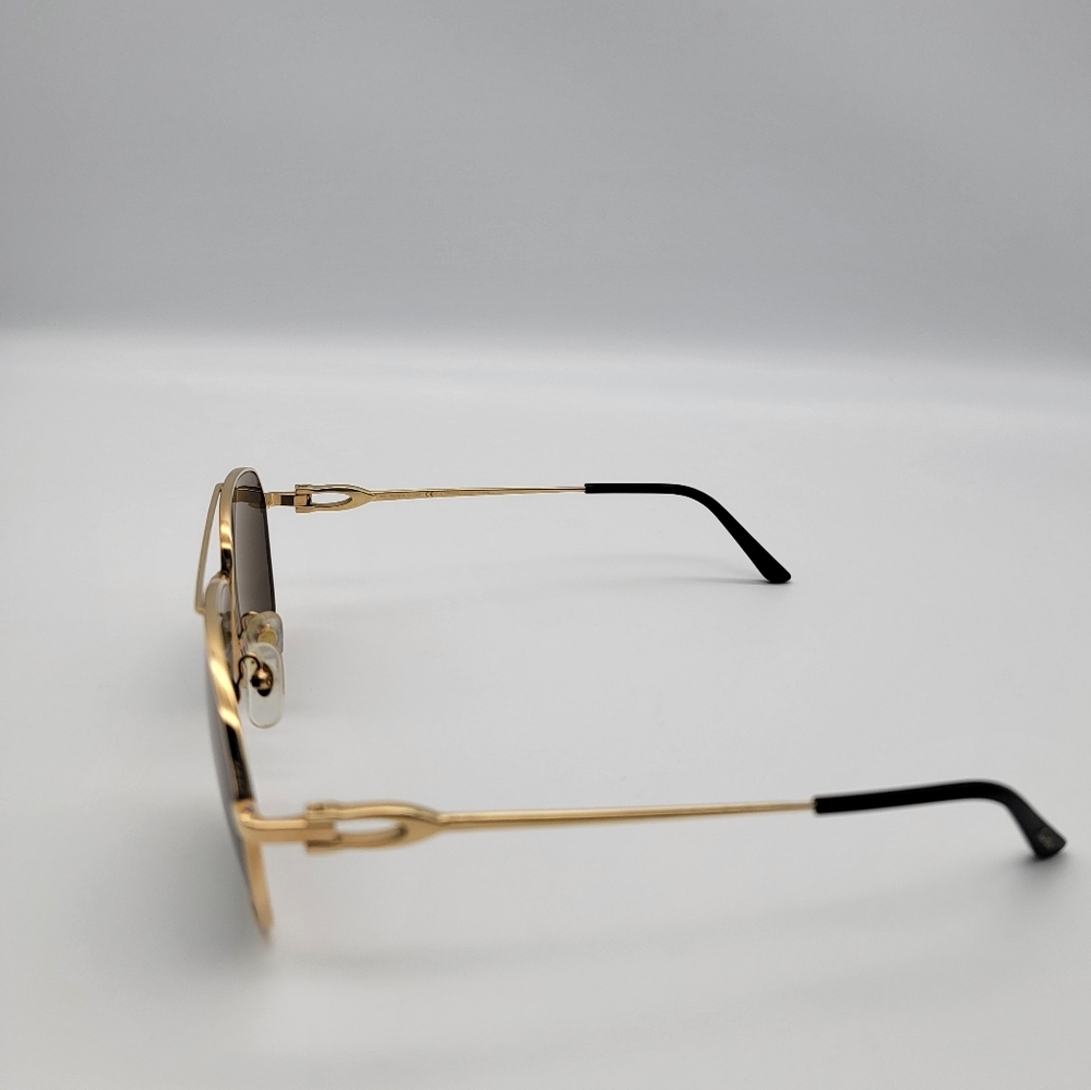 Cartier Men's Gold Frame Glasses with Black Accents - Picture 3 of 10